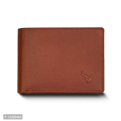 REDHORNS Top Grain Genuine Leather Wallet for Men | Royal Tan Ultra Slim & Compact Purse | Handcrafted Ultra Strong Stitching | 8 Card Slots with Hidden Pockets - WM-620F (Tan)