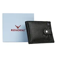 REDHORNS Genuine Leather Wallet for Men Slim Bi-Fold Gents Wallets with ATM Card ID Slots Purse for Men (344H-Green)-thumb4