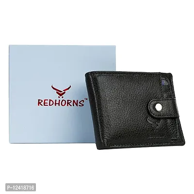 REDHORNS Genuine Leather Wallet for Men Slim Bi-Fold Gents Wallets with ATM Card ID Slots Purse for Men (344H-Green)-thumb5