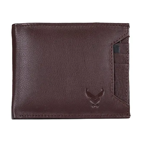 REDHORNS Stylish Genuine Leather Wallet for Men Lightweight Bi-Fold Slim Wallet with Card Holder Slots Purse for Men (WILDBESTA08)