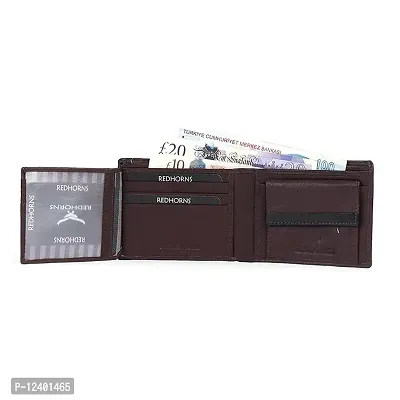 REDHORNS Genuine Leather Regular Wallet for Men (Antique Brown)-thumb4