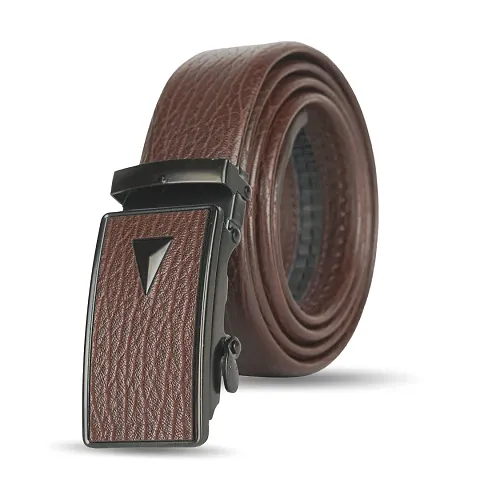 REDHORNS Auto Lock Buckle PU Leather Belt For Men Formal Casual Jeans Pants (GB19)