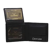 REDHORNS Top Grain Genuine Leather Wallet for Men | Ultra Slim & Compact Purse | Handcrafted Ultra Strong Stitching | 7 Card Slots | Hidden Pockets with ID Slots - W-GRP-WM-679A (Black)-thumb2