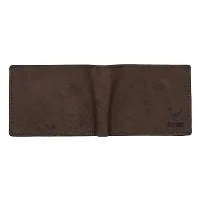 REDHORNS Stylish Genuine Leather Wallet for Men Lightweight Bi-Fold Slim Wallet with Card Holder Slots Purse for Men (160_Dark Brown)-thumb3