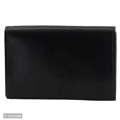 REDHORNS Genuine Leather Card Holder Money Wallet Slim Credit Debit Coin Purse for Men & Women (RD380_Z Black)-thumb5