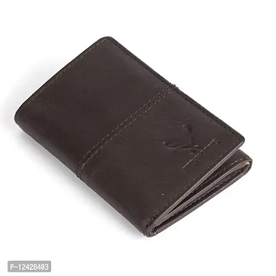 REDHORNS Genuine Leather Wallet for Men Slim Tri-Fold Gents Wallets with ATM Card ID Slots Purse for Men (TF02R2-Brown)-thumb4