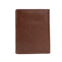 REDHORNS Stylish Genuine Leather Wallet for Men Lightweight Bi-Fold Slim Wallet with Card Holder Slots Purse for Men (WC-350B_Brown)-thumb2