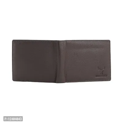 REDHORNS Stylish Genuine Leather Wallet for Men Lightweight Bi-Fold Slim Wallet with Card Holder Slots Purse for Men (A05R3_Dark Brown)-thumb4