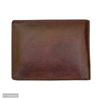 REDHORNS Top Grain Genuine Leather Wallet for Men | Ultra Slim  Compact Purse | Handcrafted Ultra Strong Stitching | Zip with 9 Card Slots | Hidden Pockets with ID Slots - WM-639E (B. Brown)-thumb5