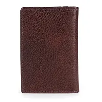 REDHORNS Genuine Leather Bi-fold Card Holder Money Wallet 16-Slot Slim Credit Debit Coin Purse for Men & Women (RD003E_Bombay Brown)-thumb3