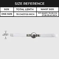 REDHORNS Elastic Fabric Waist Belt for Women Dresses Rose Design Stretchy Slim Ladies Belt for Saree Girls Jeans - Free Size (LD80J_White)-thumb4
