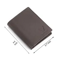 REDHORNS Stylish Genuine Leather Wallet for Men Lightweight Bi-Fold Slim Wallet with Card Holder Slots Purse for Men (RA06R3_Dark Brown)-thumb3