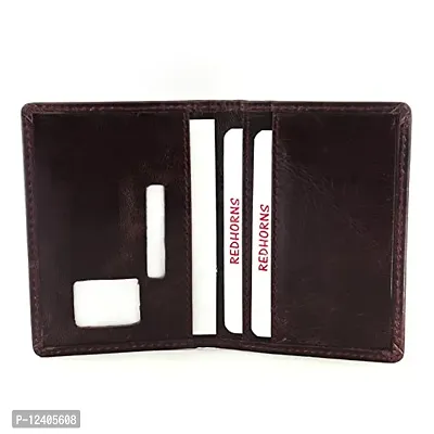 REDHORNS Genuine Leather Perfect Size Easy Access Regular Card Holder-thumb3