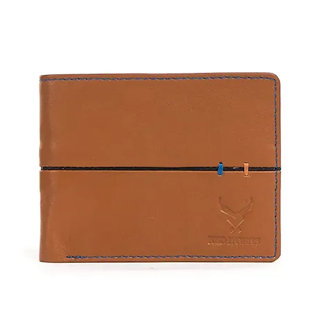 REDHORNS Stylish Genuine Leather Wallet for Men Lightweight Bi-Fold Slim Wallet with Card Holder Slots Purse for Men (WC-ARD6055)