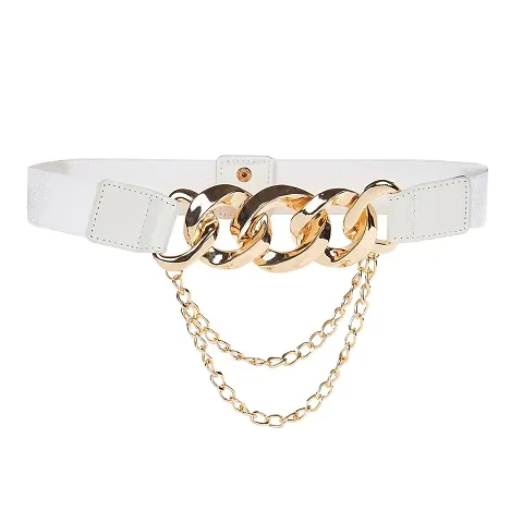 Stylish Waist Belt for Women Dresses Linked Chain Design Free Size (LD8398_P)