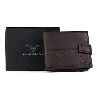 REDHORNS Stylish Genuine Leather Wallet for Men Lightweight Bi-Fold Slim Wallet with Card Holder Slots Purse for Men (A1044R2_Brown)-thumb4