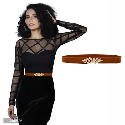 Beautiful Leaf Pattern Belt For Women-thumb5