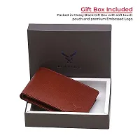 REDHORNS Top Grain Genuine Leather Wallet for Men | Royal Tan Ultra Slim & Compact Purse | Handcrafted Ultra Strong Stitching | 8 Card Slots with Hidden Pockets - WM-620F (Tan)-thumb4