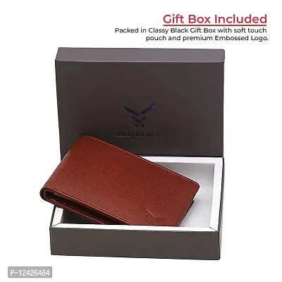 REDHORNS Top Grain Genuine Leather Wallet for Men | Royal Tan Ultra Slim & Compact Purse | Handcrafted Ultra Strong Stitching | 8 Card Slots with Hidden Pockets - WM-620F (Tan)-thumb5