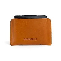 REDHORNS Genuine Leather Regular Card Holder Wallet for Men (Tan)-thumb3