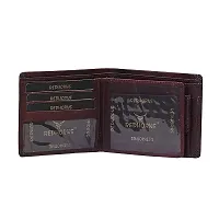 REDHORNS Top Grain Genuine Leather Wallet for Men | Brown Ultra Slim  Compact Purse | Handcrafted Ultra Strong Stitching | Zip with 9 Card Slots | Hidden Pockets with ID Slots - WM-621E (B. Brown)-thumb2