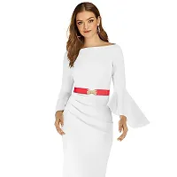 REDHORNS Women Bowknot Design Belt Casual Thin Female Belts Dress Skirt Waist Elegant Ladies Designer Waistband (LD78N_Red)-thumb4