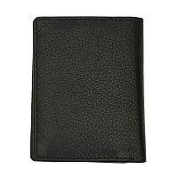 REDHORNS Top Grain Genuine Leather Wallet for Men | Royal Black Ultra Slim & Compact Purse | Handcrafted Ultra Strong Stitching | 10 Card Slots - WM-650A (Black)-thumb4