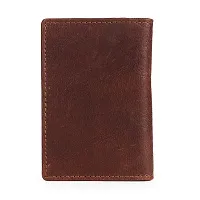 REDHORNS Genuine Leather Bi-fold Card Holder Money Wallet 16-Slot Slim Credit Debit Coin Purse for Men & Women (RD003O_Cognac)-thumb3