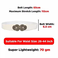 REDHORNS Women Belt Casual Slim Belt Female Belts Dress Skirt Waist Belt Elegant Design Ladies Designer Waistband (LD17WT_White)-thumb4