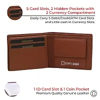 REDHORNS Top Grain Genuine Leather Wallet for Men | Royal Tan Ultra Slim  Compact Purse | Handcrafted Ultra Strong Stitching | 7 Card Slots | Hidden Pockets with ID Slots - WM-631F (Tan)-thumb1