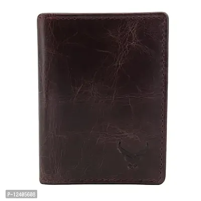 REDHORNS Genuine Leather Perfect Size Easy Access Regular Card Holder