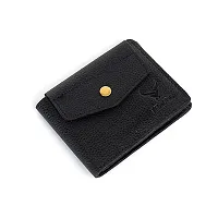 REDHORNS Stylish Genuine Leather Wallet for Men Lightweight Bi-Fold Slim Wallet with Card Holder Slots Purse for Men (RD006A_Black)-thumb3