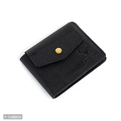 REDHORNS Stylish Genuine Leather Wallet for Men Lightweight Bi-Fold Slim Wallet with Card Holder Slots Purse for Men (RD006A_Black)-thumb4