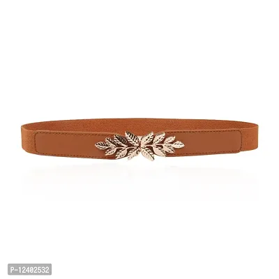 Beautiful Leaf Pattern Belt For Women-thumb0