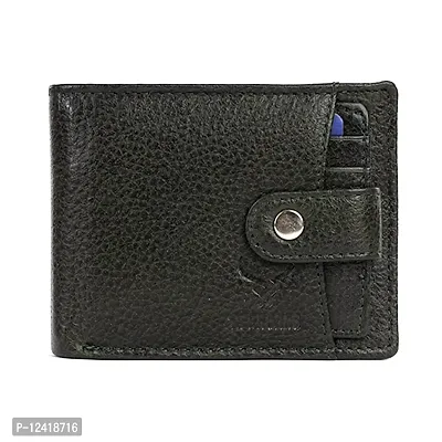 REDHORNS Genuine Leather Wallet for Men Slim Bi-Fold Gents Wallets with ATM Card ID Slots Purse for Men (344H-Green)