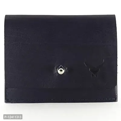 REDHORNS Genuine Leather Card Holder Money Wallet Slim Credit Debit Coin Purse for Men & Women (RD381I_Blue)-thumb0