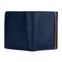 REDHORNS Stylish Genuine Leather Wallet for Men Lightweight Bi-Fold Slim Wallet with Card Holder Slots Purse for Men (AP02I_Navy Blue)-thumb4