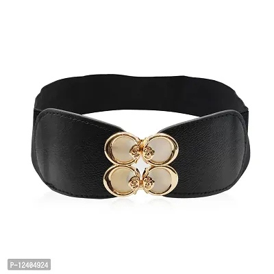Buy REDHORNS Elastic Fabric Waist Belt for Women Dresses Pearl Stone  Studded Floral Design Ladies Belt for Saree - Free Size (LD89A_Black)  Online In India At Discounted Prices