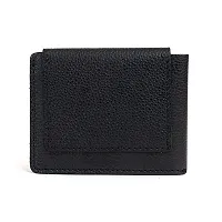 REDHORNS Stylish Genuine Leather Wallet for Men Lightweight Bi-Fold Slim Wallet with Card Holder Slots Purse for Men (RD006A_Black)-thumb2