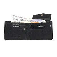 REDHORNS Stylish Genuine Leather Wallet for Men Lightweight Bi-Fold Slim Wallet with Card Holder Slots Purse for Men (RD006A_Black)-thumb1