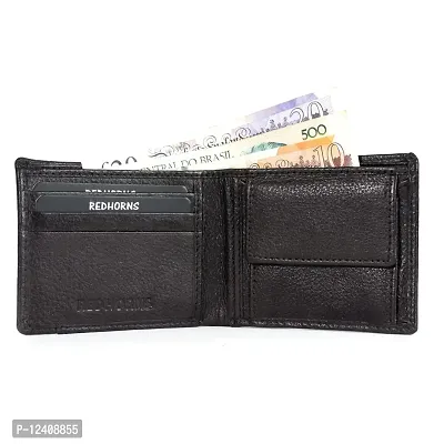 REDHORNS Genuine Leather Regular Wallet with Multi Pockets for Men-thumb3