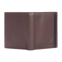 REDHORNS Stylish Genuine Leather Wallet for Men Lightweight Bi-Fold Slim Wallet with Card Holder Slots Purse for Men (WC-AP02D_Dark Brown)-thumb3