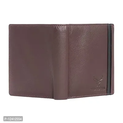 REDHORNS Stylish Genuine Leather Wallet for Men Lightweight Bi-Fold Slim Wallet with Card Holder Slots Purse for Men (WC-AP02D_Dark Brown)-thumb4