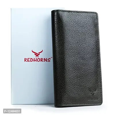 REDHORNS Genuine Leather Regular Card Holder Wallet with Multi Pockets for Men (Green)-thumb5