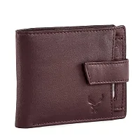 REDHORNS Stylish Genuine Leather Wallet for Men Lightweight Bi-Fold Slim Wallet with Card Holder Slots Purse for Men (A09C_Redwood Brown)-thumb3