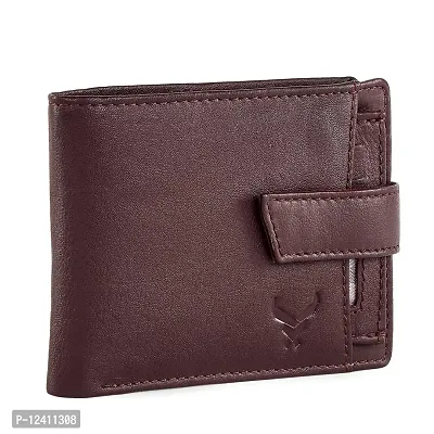 REDHORNS Stylish Genuine Leather Wallet for Men Lightweight Bi-Fold Slim Wallet with Card Holder Slots Purse for Men (A09C_Redwood Brown)-thumb4