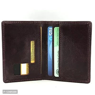 REDHORNS Genuine Leather Perfect Size Easy Access Regular Card Holder-thumb5