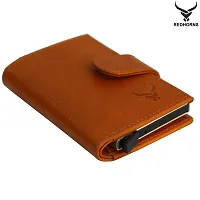 REDHORNS Luxury Premium Leather Wallets Perfect Size Easy Access Regular Card Holder with Wallet (Tan)-thumb4