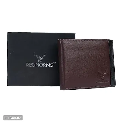 REDHORNS Genuine Leather Regular Wallet for Men (Antique Brown)-thumb5