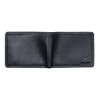 REDHORNS Stylish Genuine Leather Wallet for Men Lightweight Bi-Fold Slim Wallet with Card Holder Slots Purse for Men (WC-629R1_Black)-thumb4